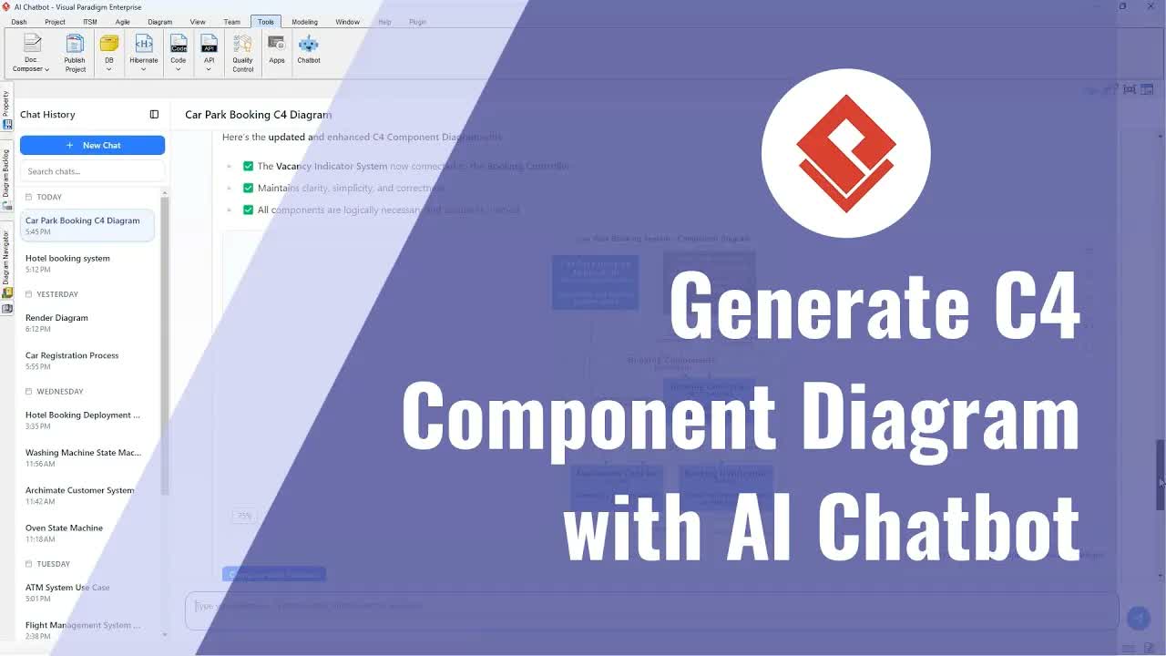 How to Generate C4 Component Diagrams with Visual Paradigm AI Chatbot