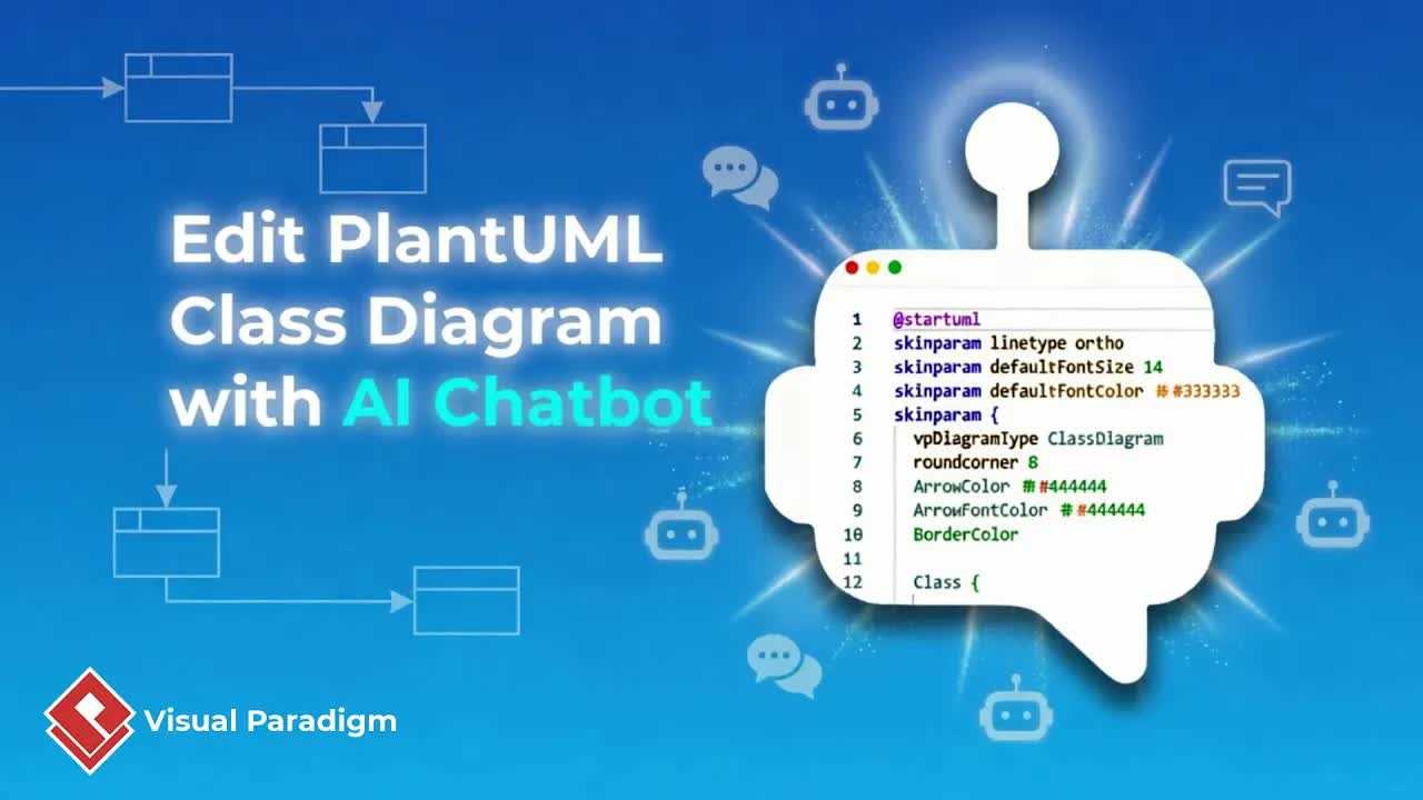 How to Edit PlantUML Class Diagrams with Visual Paradigm Chatbot V2