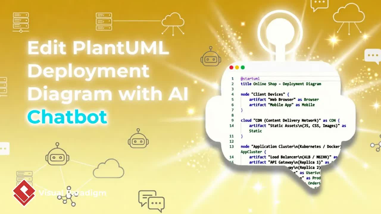 How to Edit PlantUML Deployment Diagrams with Visual Paradigm Chatbot V2