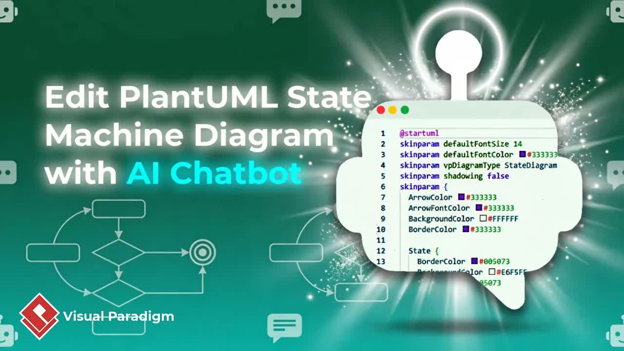 How To Edit PlantUML State Machine Diagram With Visual Paradigm Chatbot