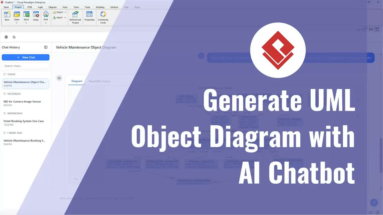 Visual Paradigm で AI を使用して UML オブジェクト図を生成する方法