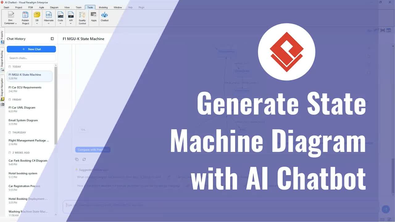 How to Build UML State Machine Diagrams with AI in Visual Paradigm