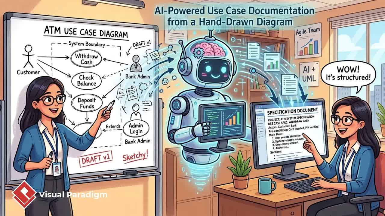 How to Convert Hand-Drawn Use Case Diagrams into Professional Specifications with AI Chatbot