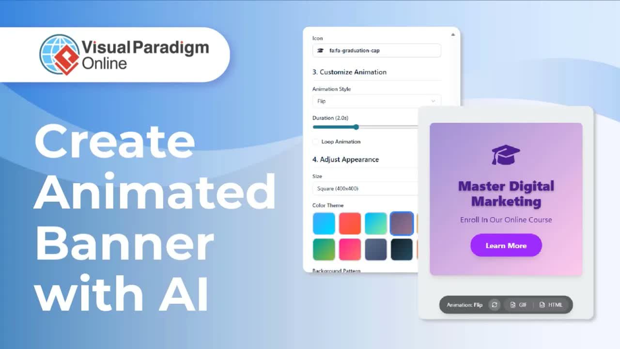 How to Create Animated Banners with AI in Visual Paradigm Online