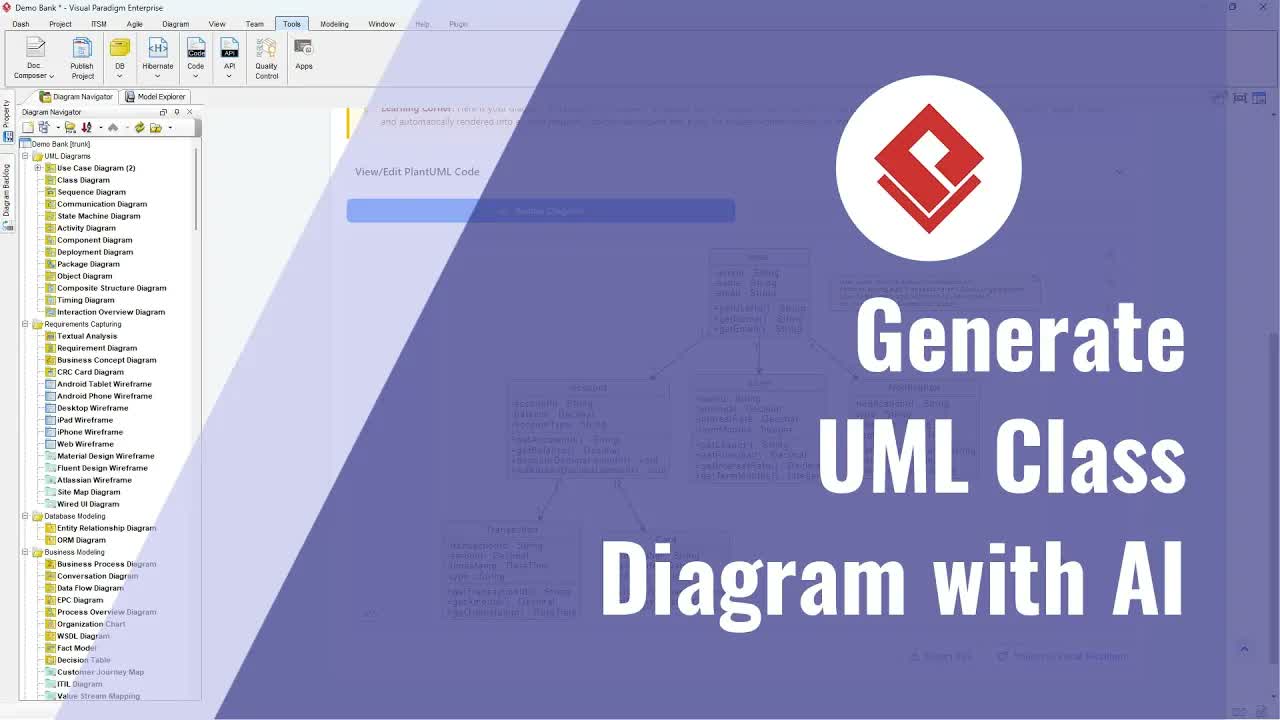 How to Generate UML Class Diagrams Instantly from Text with Visual Paradigm AI