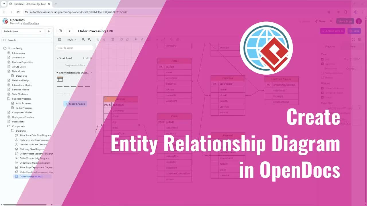 Create Entity Relationship Diagram With AI In Visual Paradigm Online OpenDocs