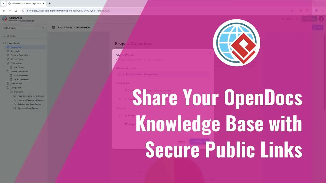How To Share Your OpenDocs Knowledge Base With Secure Public Links